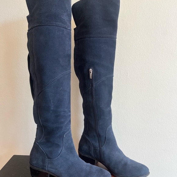 Vince Camuto Navy Over the Knee Boots - Picture 2 of 9